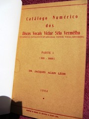 1964 VICTOR RED SEAL Discography Jacques Alain Leon Catalogo Victor Selo Vermelh