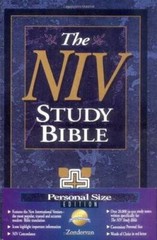 NIV Study Bible, Personal Size – Hardcover By Barker, Kenneth L. – GOOD