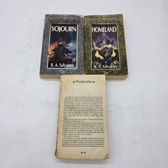 Vintage Dark Elf Trilogy Homeland Exile Sojourn Salvatore TSR PB Fantasy Lot 3