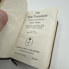 New Testament & Psalms Bible Harper Pocket Faux Leather 1965 4″ x 2.75″