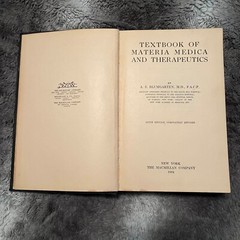 Textbook of Materia Medica and Therapeutics A. S. Blumgarten 1934