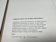 Formal Logic Its Scope And Limits By Jeffrey, By Jeffrey
