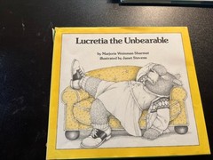 SIGNED! Lucretia the Unbearable By Sharmat and Janet Stevens. 1st ed. VG/VG+
