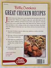 1993 1st Edition, Betty Crocker’s GREAT CHICKEN RECIPES COOKBOOK – 84 pages