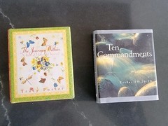 Two 3.5 In Miniature/Travel Books „The Journey Within” &”The Ten Commandments”