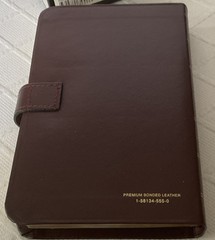 ESV COMPACT THINLINE EDITION. PREMIUM BONDED LEATHER. SLIDE TAB. NEW IN BOX.