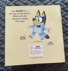 BLUEY. THE BEACH. PUFFIN BOOKS. 10 BY 10CM. APPROX 25 PAGES.