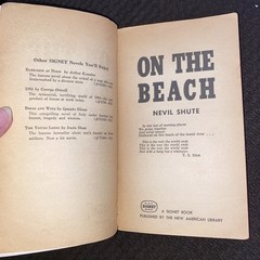 On the Beach Nevil Shute Signet Books D1562 Post Apocalyptic Australia 1st Print