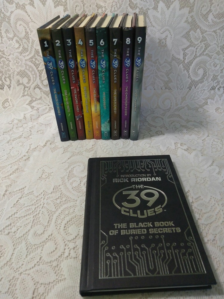 THE 39 CLUES Hardcover Books #1-9 – #1-4,6 No cards 5,7,8,9 w/Cards w/The Black