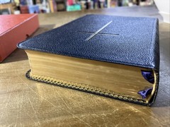 1953 Seabury Book Of Common Prayer & Hymnal Blue Genuine Morocco Leather 1674