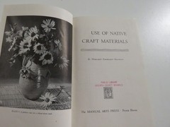 Use of Native Craft Materials by Margaret Eberhardt Shanklin 1947 Vtg Book