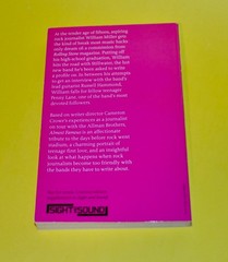 Almost Famous Movie Script Book Faber Sight and Sound Screenplay Cameron Crowe