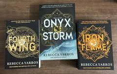 Onyx Storm + Iron Flame + Fourth wing by Rebecca Yarros 3 books set Paperback