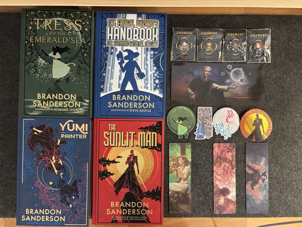 Brandon Sanderson Secret Projects: Tress, Frugal Wizard, Yumi, Sunlit Man