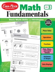 Evan-Moor Math Fundamentals Workbook, Teacher Reproducibles, 224 Pages, Grad…