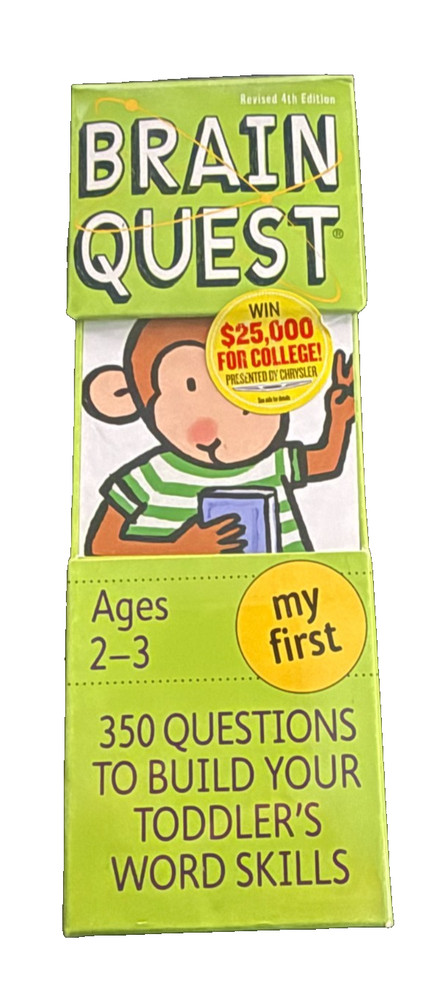 Brain Quest Ages 2-3 Card Game 350 Questions Toddler Word Skills Learning
