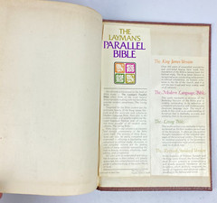 Layman’s Parallel Bible KJV MLB Living Bible RSV Zondervan Hardcover 1973 VTG
