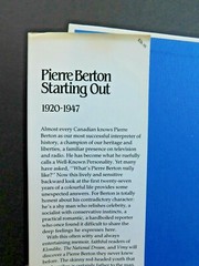 SIGNED autobiography celebrity historian PIERRE BERTON hardcover 342 pages NF