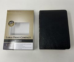 Holman KJV Large Print Compact Bible Black Premium Bonded Leather Red Letter