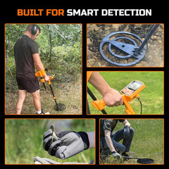 Metal Detector for Adults, Professional Waterproof Gold & Silver Detector, Recha
