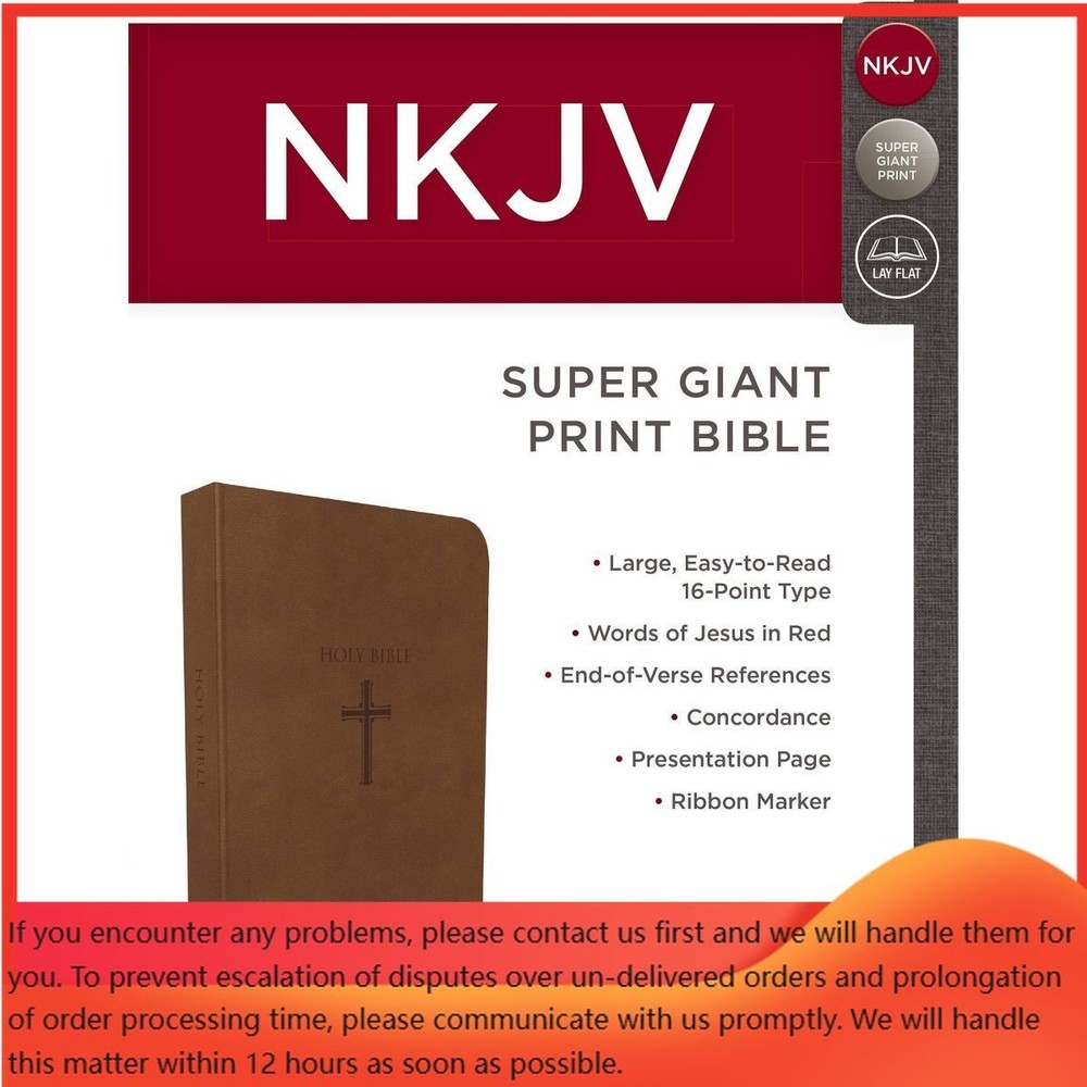 Super Giant Print Bible-NKJV – by Thomas Nelson Publishers (Leather Bound)
