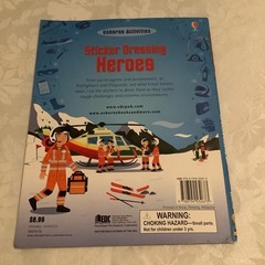 Usborne Activities 200 Stickers Dressing HEROES 2012 M Cullis EDC Publishing SC