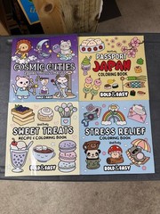 Lot of 4 Bold & Easy Coloring Books – Good