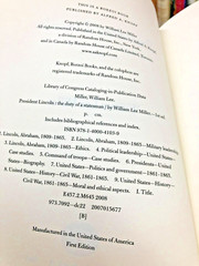 RARE 1ST ED. President Lincoln: The Duty of a Statesman by William L Miller 2008