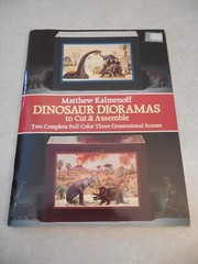 DINOSAUR DIORAMAS TO CUT & ASSEMBLE by MATTHEW KALMENOFF, 1983, SOFTCOVER!
