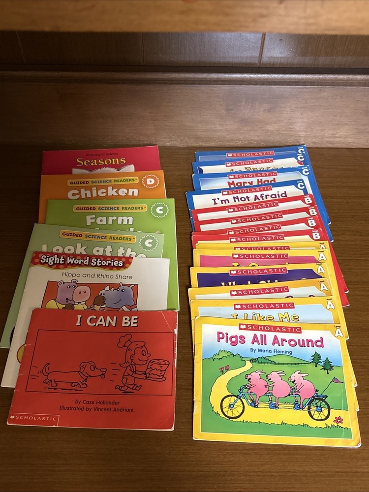 Lot of 20 Scholastic Little Leveled Readers Level A,B,C & D Learning Books