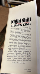 Night Shift by Stephen King HBDJ Book Club Edition