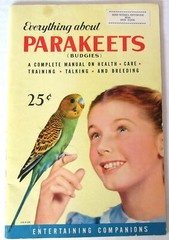 1953 EVERYTHING ABOUT PARAKEETS BUDGIES HARTZ MANUAL HEALTH TRAINING TALKING USA