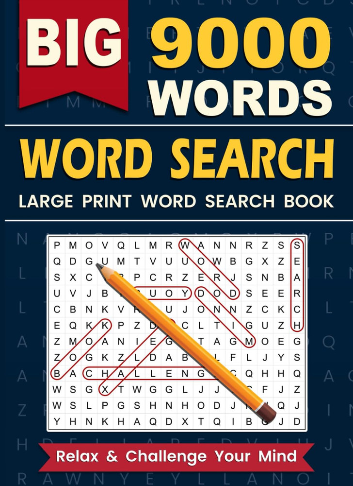 Big Book of Large Print Word Search Puzzles: 9000 Words – 224 Themed Puzzles – f
