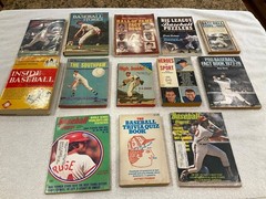 Vintage Baseball Books & Magazines Lot – 13 Mid-Century Titles (1940s-1970s)
