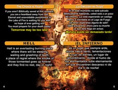 Bible, Gospel Tracts in English/Spanish, Pack of 40 in 4 Covers, 20 Pages Each.