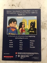 Lot Of 11 Scholastic Lego DC Phonics Pack 2 #1,2,3,4,5,6,7,8,10, WORKBOOK 1&2