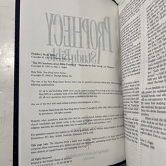 PROPHECY STUDY BIBLE NKJV NELSON 1465B GENUINE BONDED LEATHER JOHN HAGEE VG