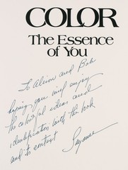 **Signed**: Color: The Essence of You by Suzanne Caygill; VG/VG
