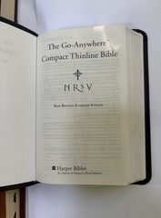 Lot 3 Bibles Leather Vtg King James + ABR + Compact Thinline Go Anywhere Black