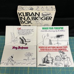 KLIBAN IN A BIGGER BOX 4 Book Set Softcover First Print 1970’s Humor Cartooning