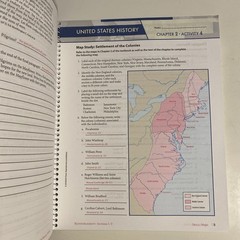 BJU Press United States History Student Activity & Answer Key No Writing