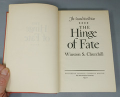 Winston Churchill THE HINGE OF FATE 1950 1st Edition Houghton Mifflin WWII