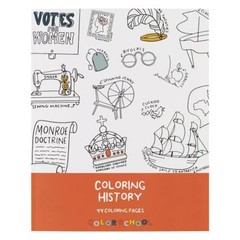 Color School Coloring History Coloring Book 44 Pages for Kids to Color NEW