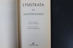 Lysistrata Aristophanes 2001 Signet Classic Modern Translation Paperback PB VG