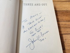 John Bacon SIGNED Three and Out Rich Rodriguez Michigan Wolverines 2011 1st Ed.