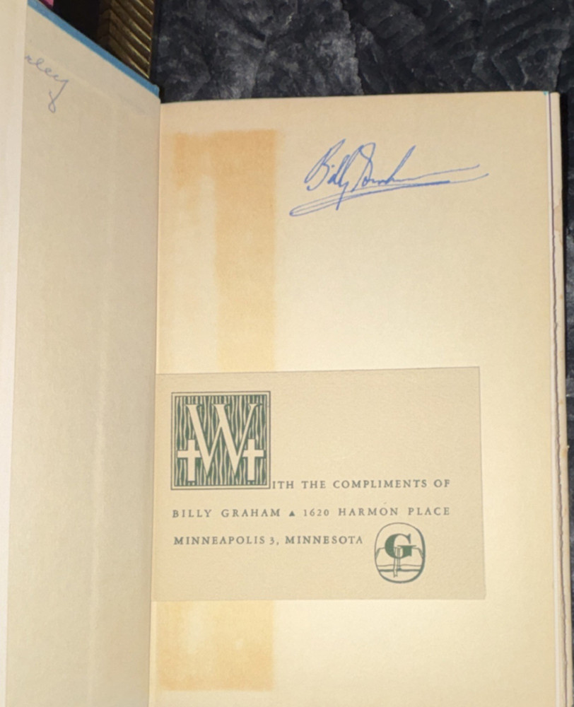 The Secret of Happiness Billy Graham Signed Hardcover Dust Jacket Christianity