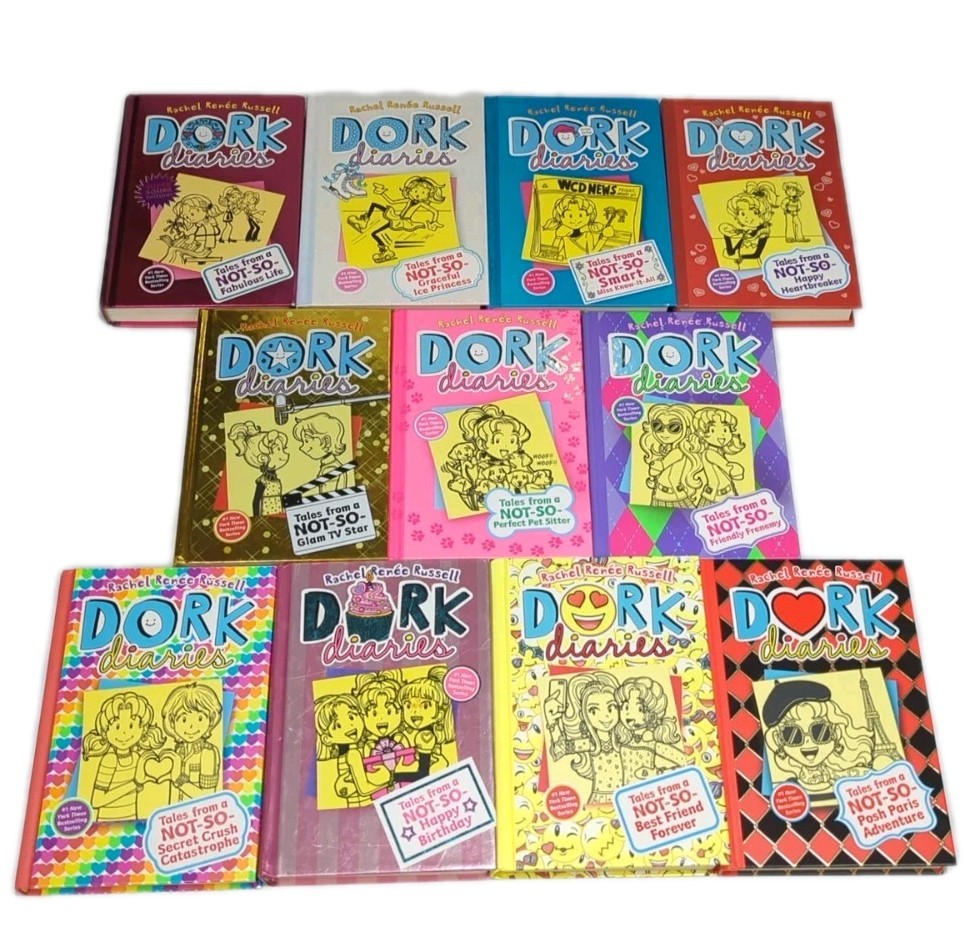 Dork Diaries By Rachel Renee Russell Hardcover Book Lot Of 11 #s 1, 4-7, 10-15