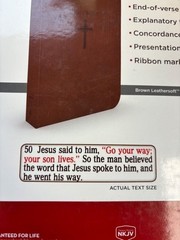 Super Giant Print Bible NKJV Imitation Leather Largest Print 16 point BRAND NEW!
