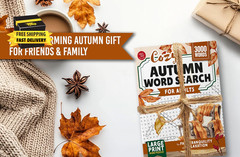 Cozy Autumn Word Search for Adults: Large Print Word Puzzles for Fall Tranquilit
