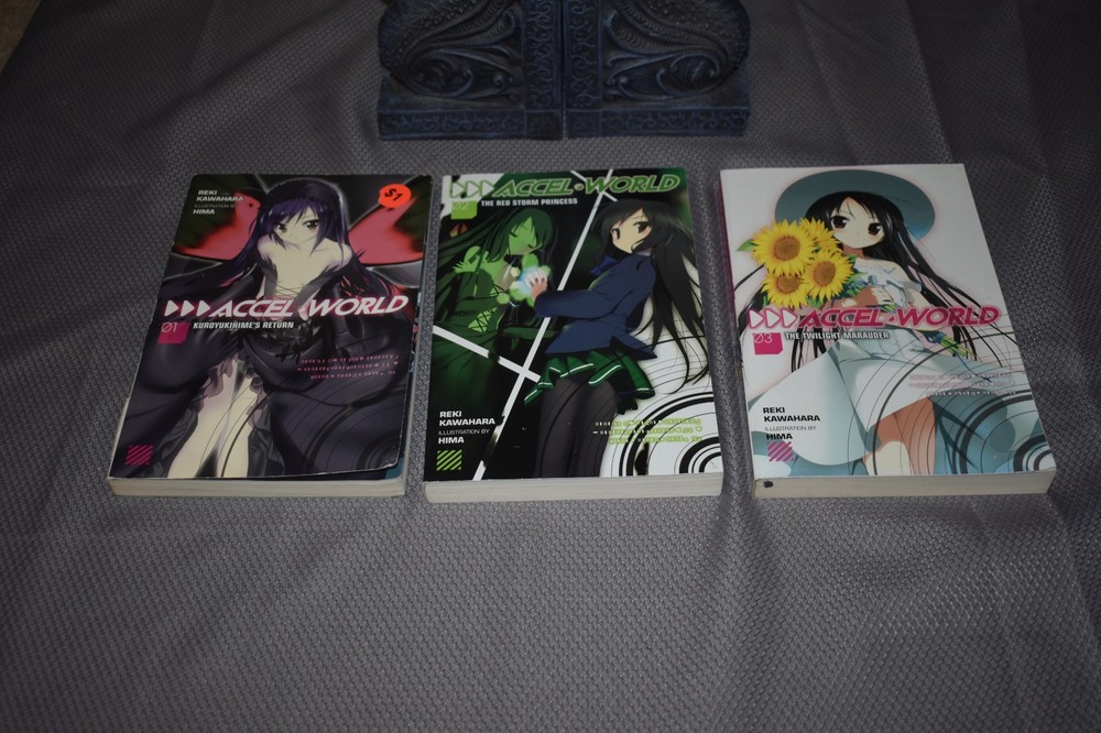 Accel World Vol 1-3 set/lot by Reki Kawahara (1st Edition/Varied Print, English)